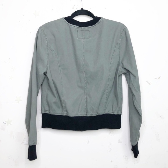 SANCTUARY olive green and black Front zipper bomber jacket - Picture 2 of 11